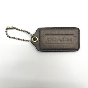 Coach Taupe Leather Hang Tag